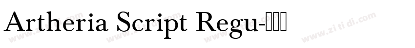 Artheria Script Regu字体转换